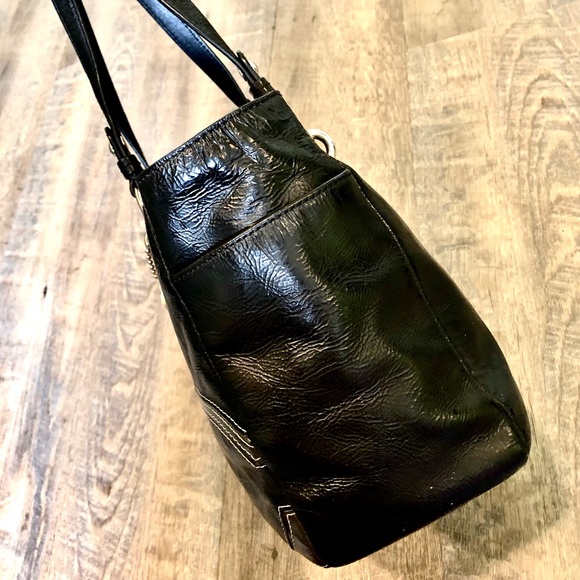 COACH⚡️Auth Cs Inlaid Pattern Leather Tote Bag - Picture 4 of 13